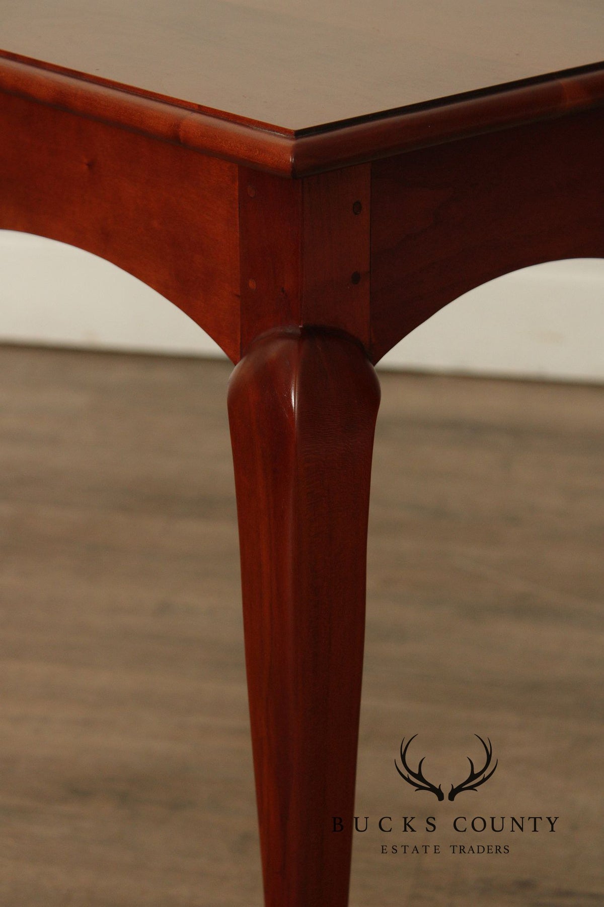 Queen Anne Style Bench Made Pair of Cherry End Tables