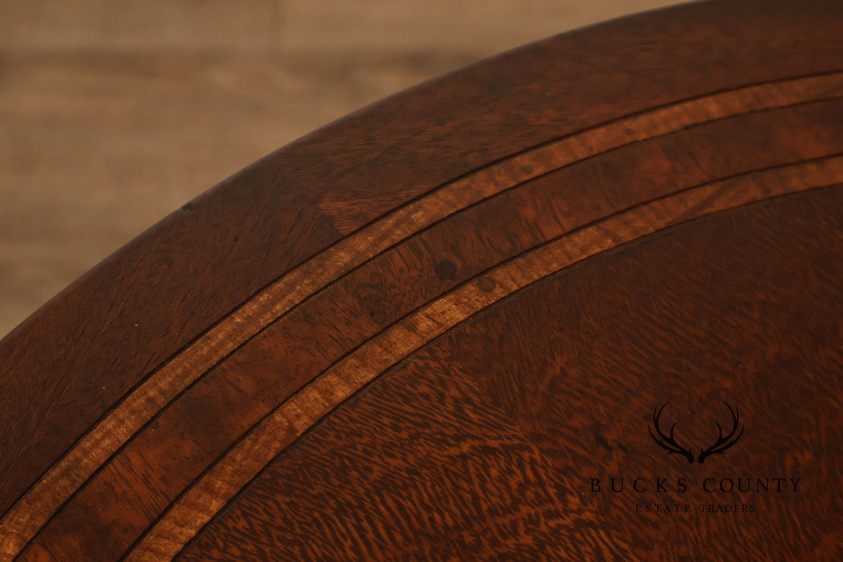 Theodore Alexander Pair of 'Occasionally Italian' Round Mahogany Side Tables