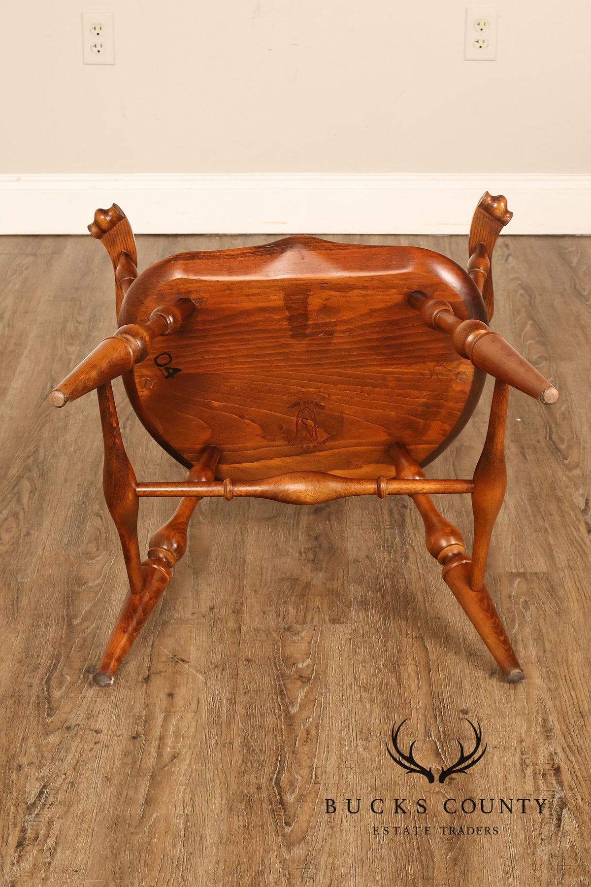 Nichols and Stone Pair of Oak Windsor Armchairs