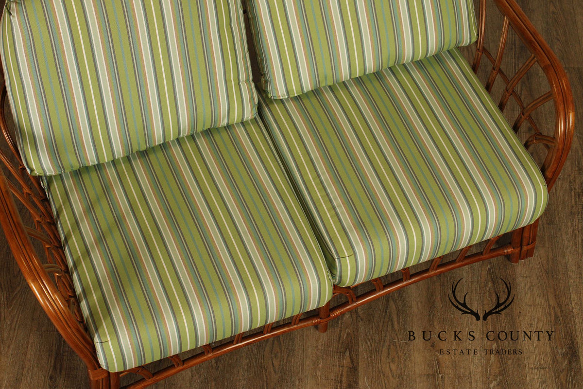 South Sea 'New Kauai' Rattan Loveseat With Sunbrella Cushions