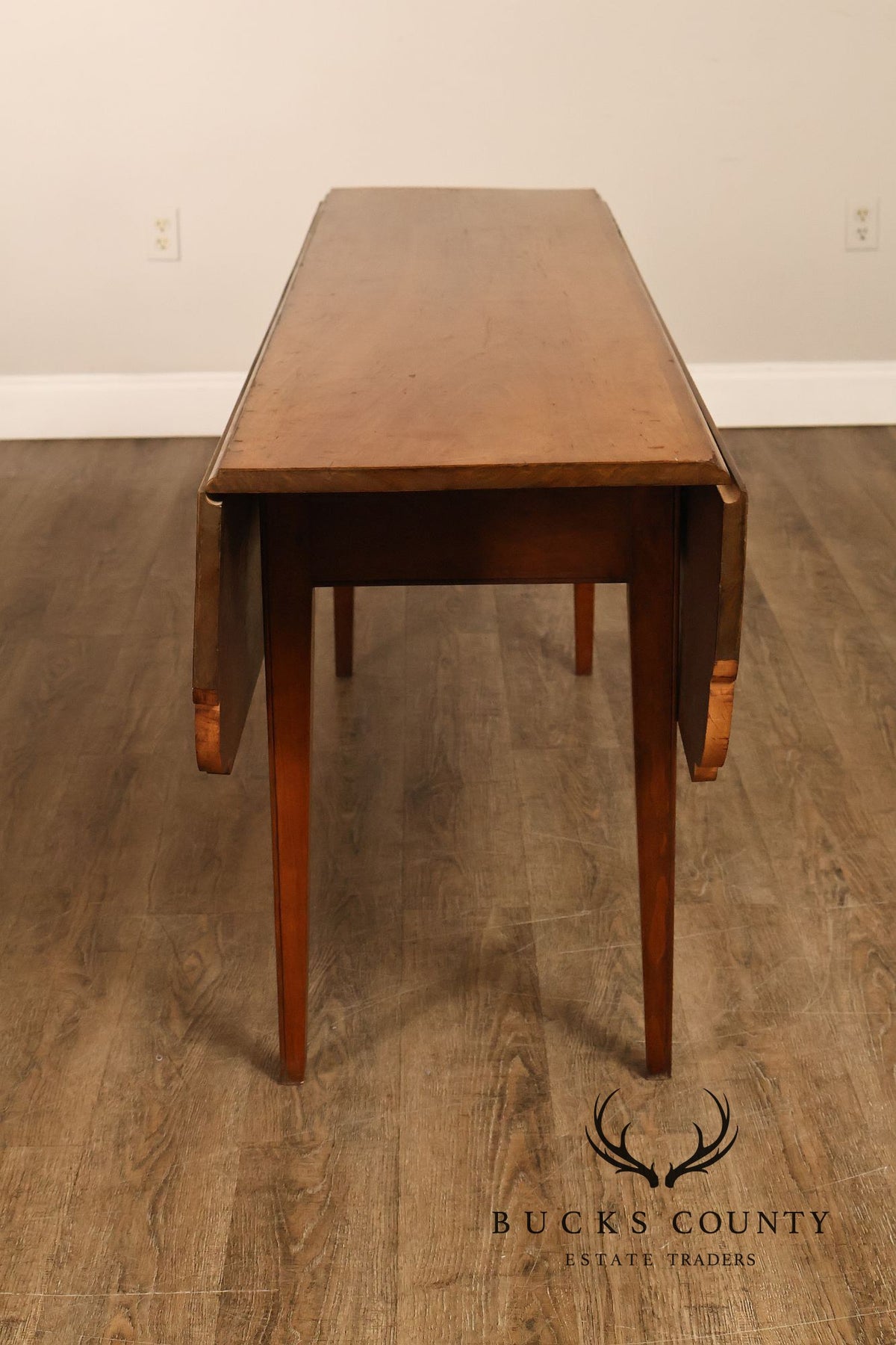 Howard Symolko Early American Style  Drop Leaf Harvest Dining Table