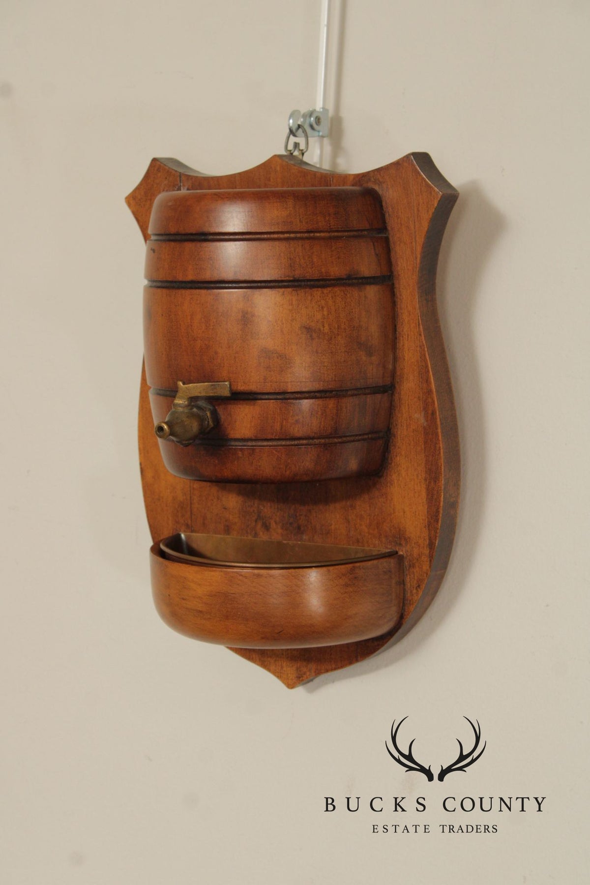 Pair Of Vintage Italian Wall Mounted Miniature Barrel Drink Sconces