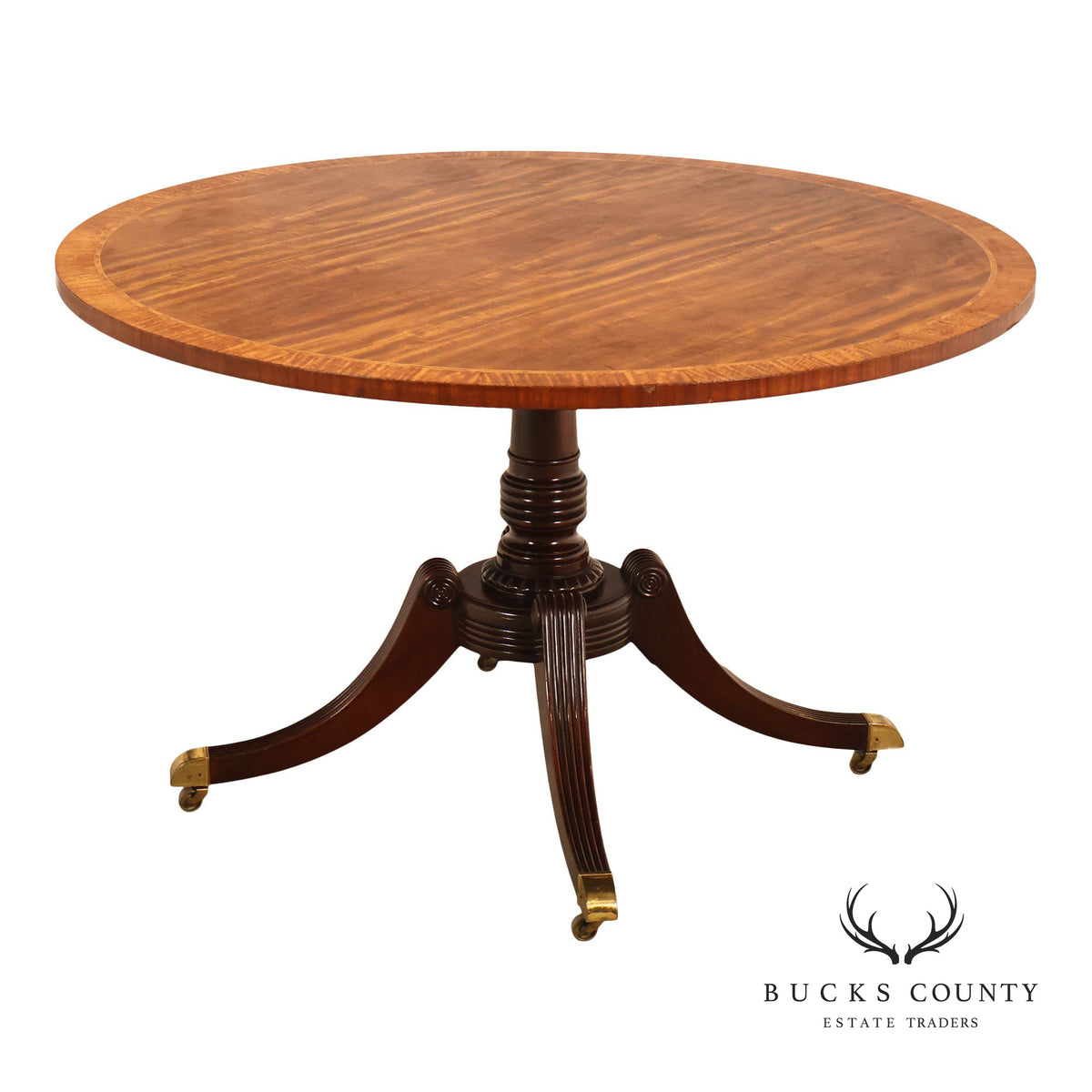 Baker Furniture 'Collectors Edition' Round Mahogany Pedestal Dining Table