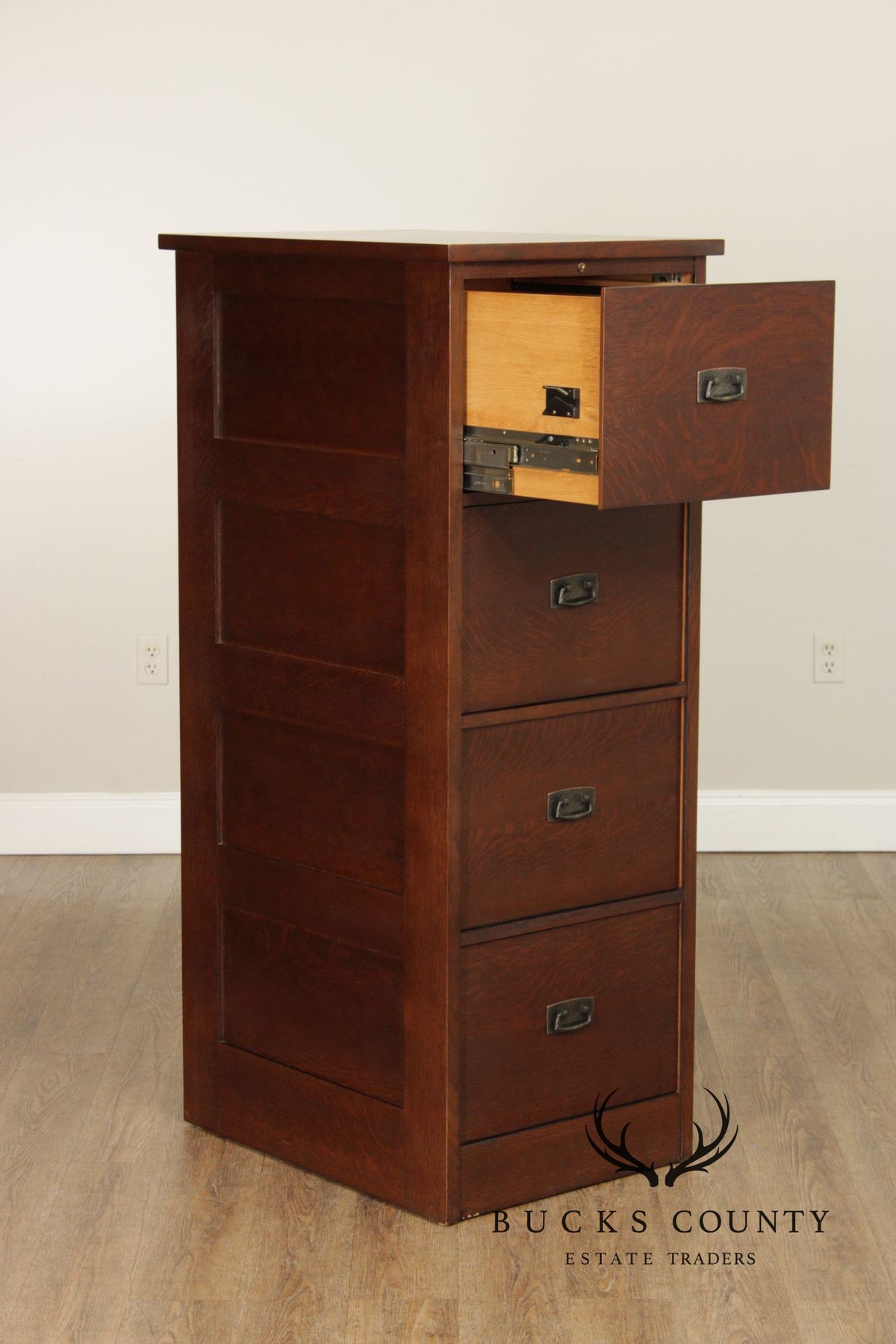 Stickley Mission Collection Oak Four Drawer File Cabinet
