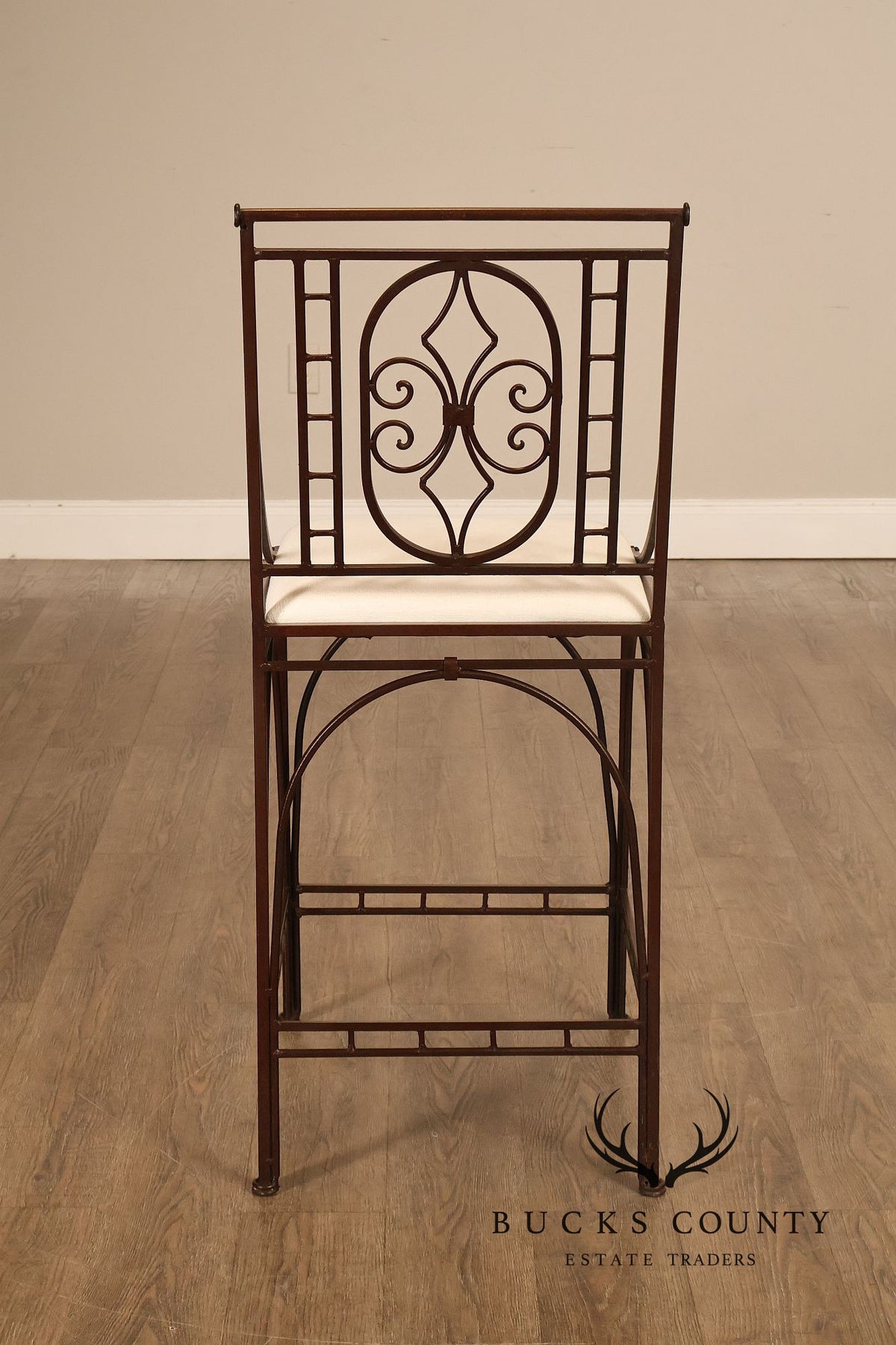 French Art Deco Style Set of Four Counter Stools