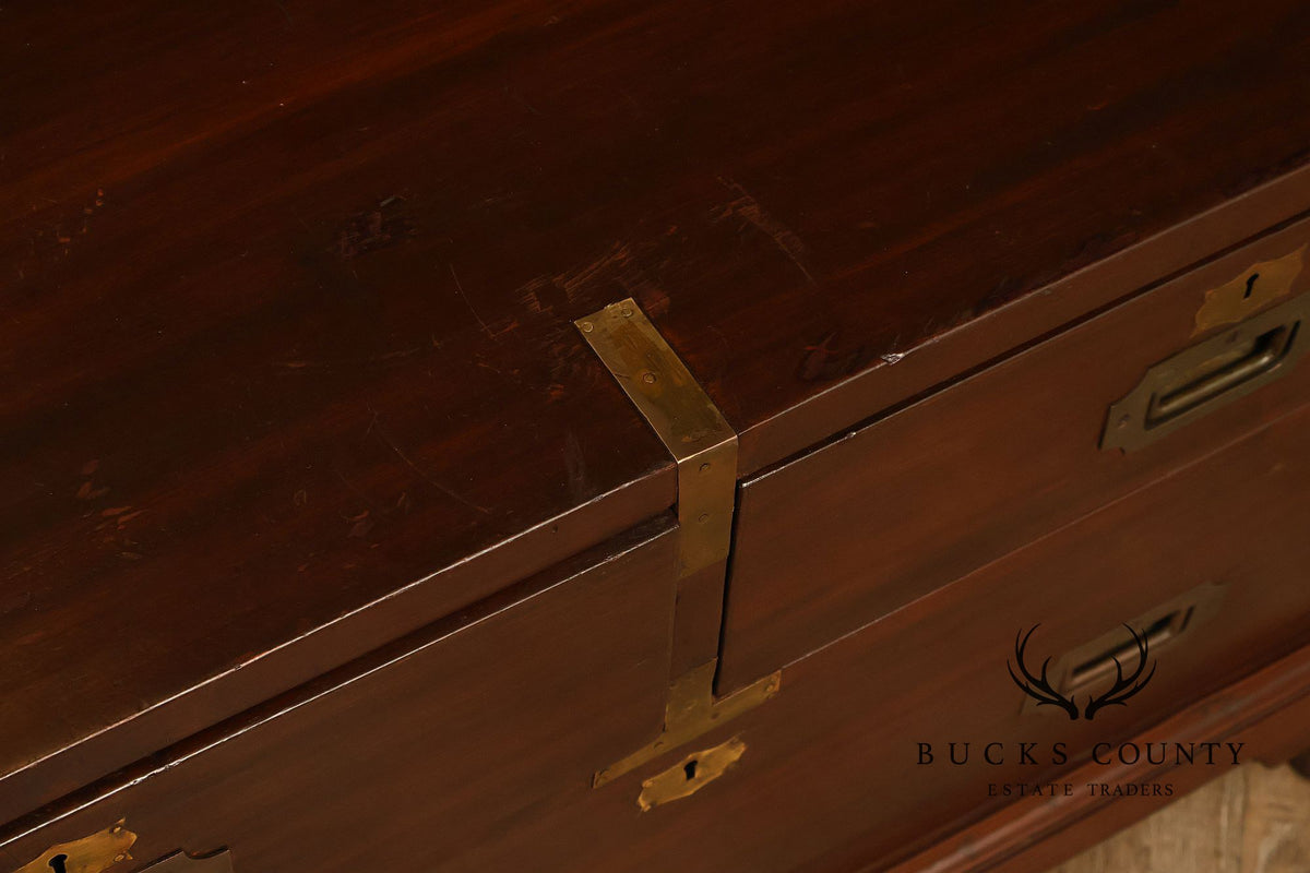 Campaign Style Mahogany Low chest