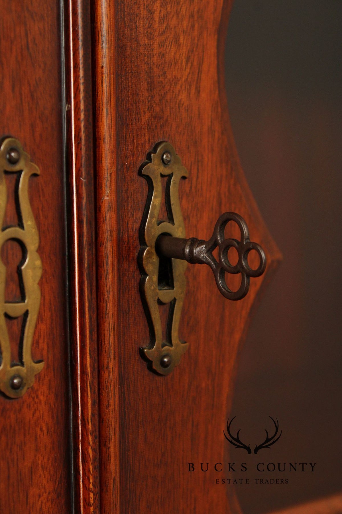 1940's Georgian Style Mahogany Secretary Bookcase