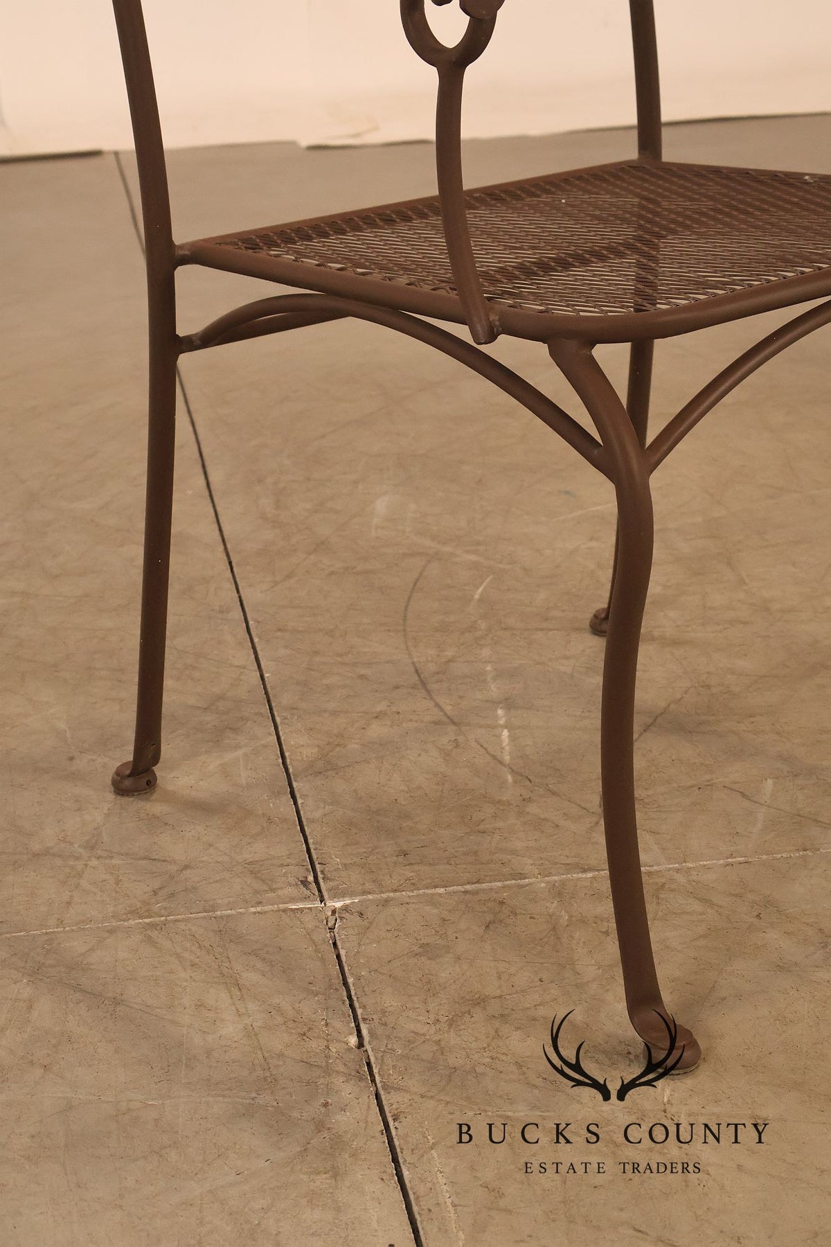 Tuscan Style Set of Four Wrought Iron Patio Chairs
