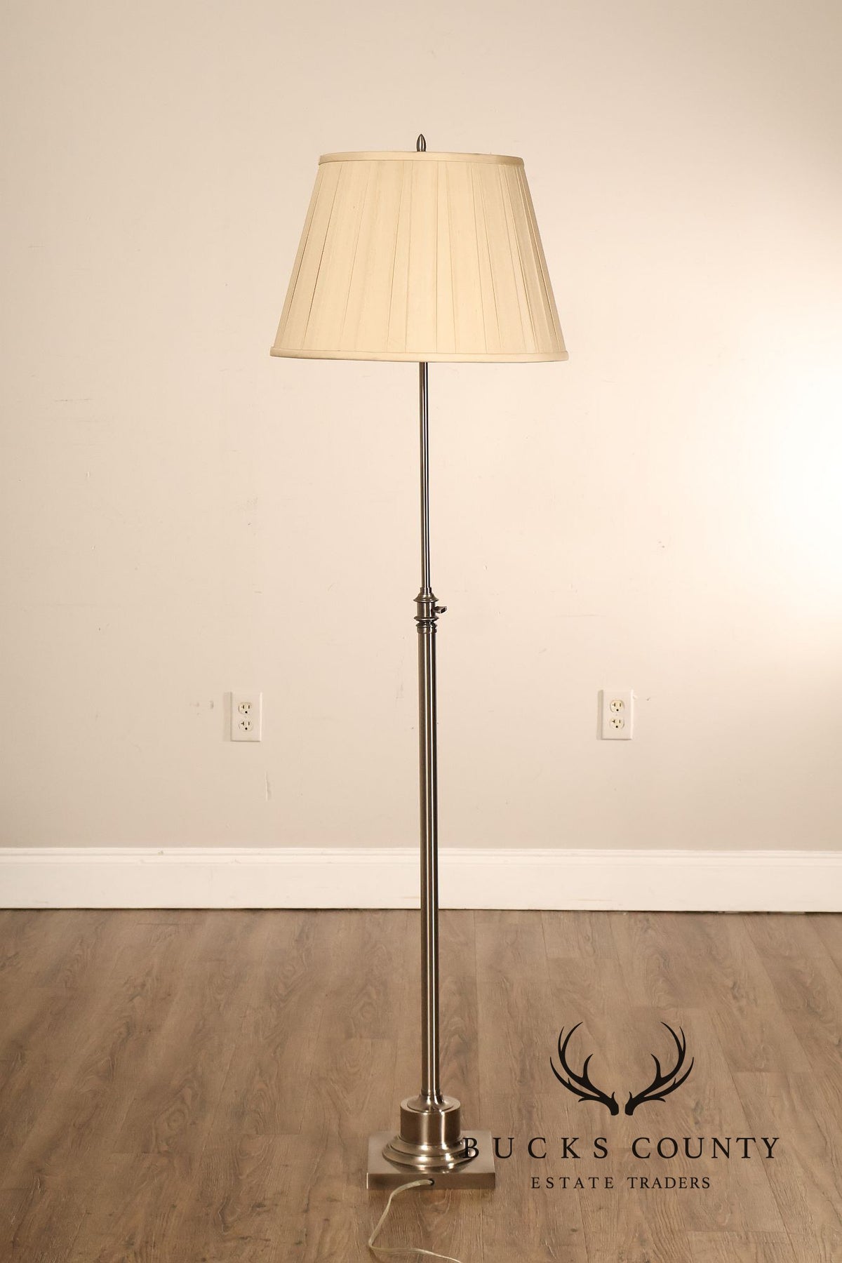 Restoration Hardware Adjustable Height Steel Floor Lamp