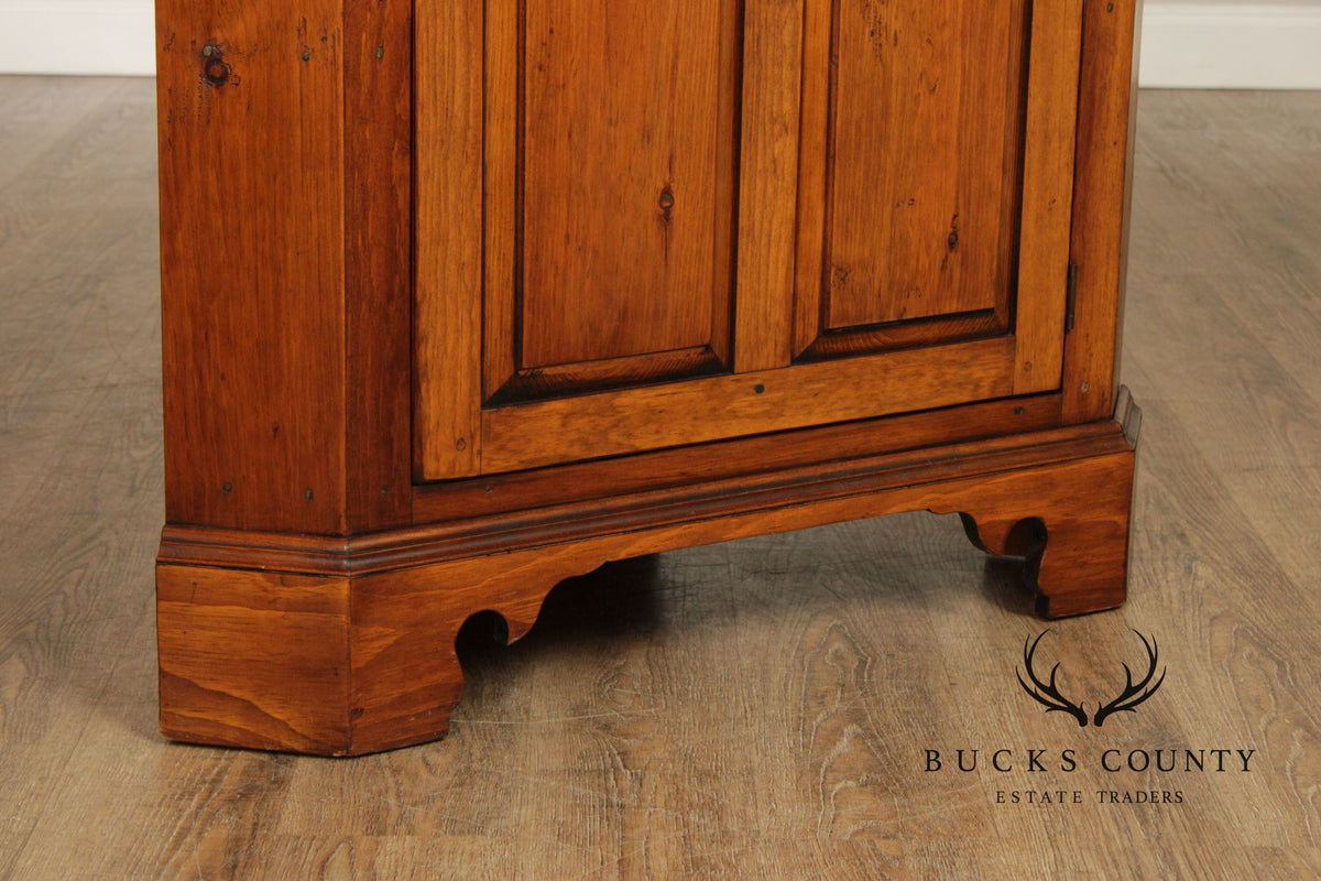 Custom Crafted Solid Pine Farmhouse Corner Cabinet