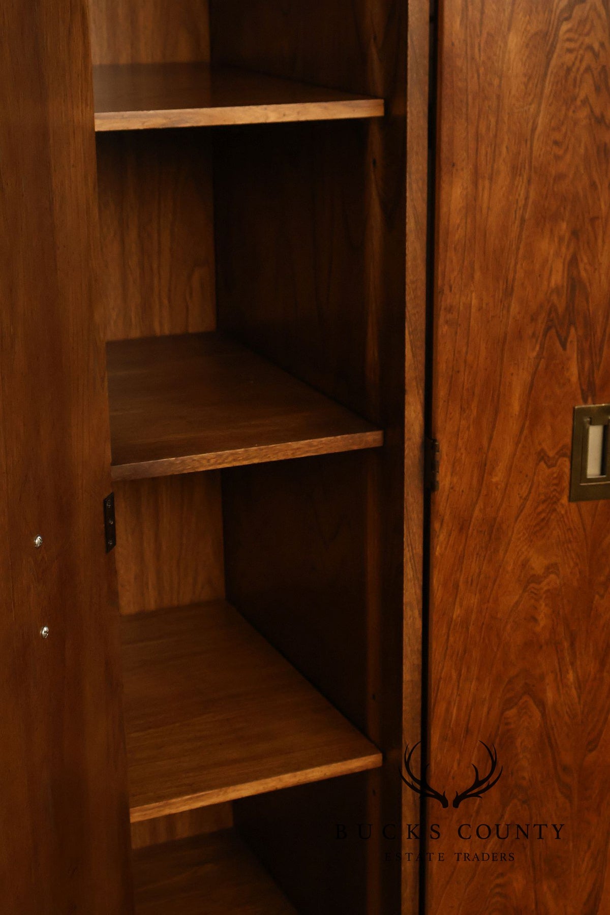 Vintage Campaign Style Wardrobe Armoire Cabinet