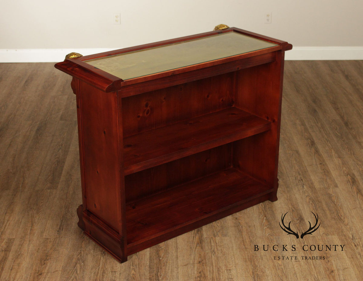 Pulaski Furniture Brass Top Lion Head Bar With Two Stools