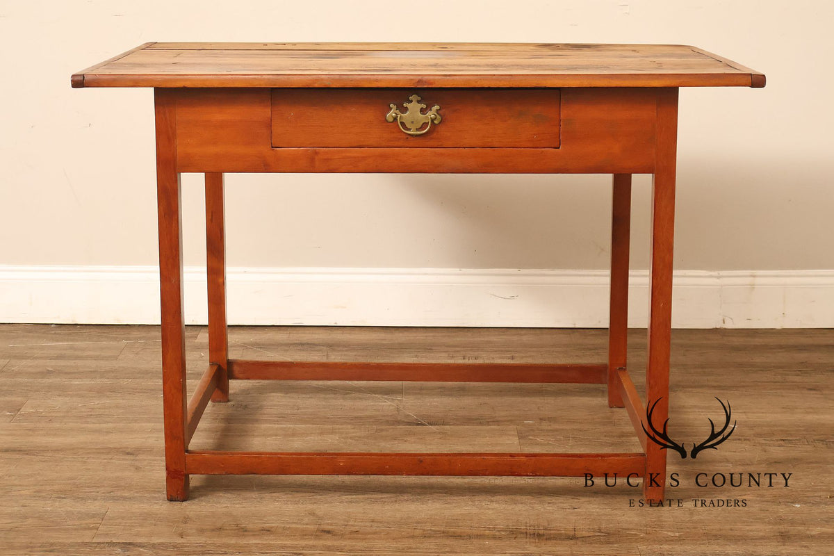 Antique Early American Plank Top Tavern Table