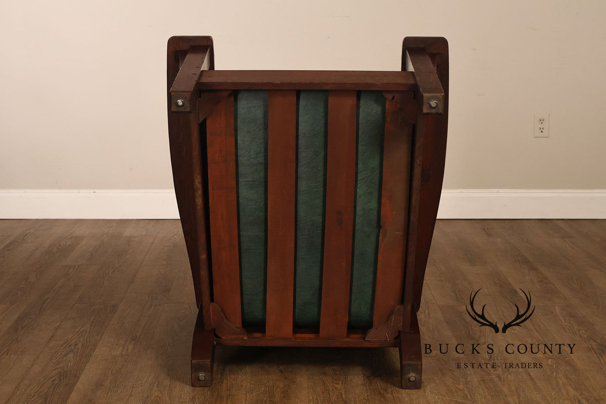 Limbert Arts & Crafts Antique Mission Oak Lounge Chair And Rocking Chair