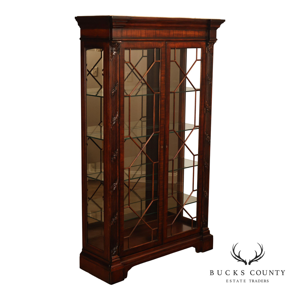 Henredon Neoclassical Style Mahogany Display Case