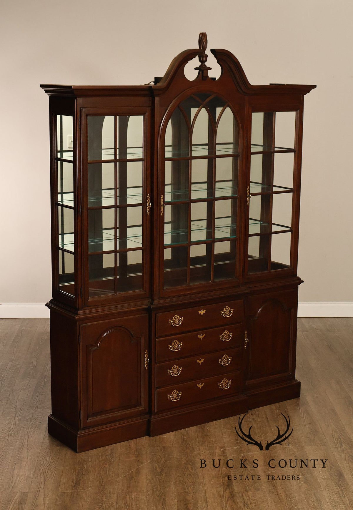 Harden Charleston Collection Cherry Breakfront China Cabinet