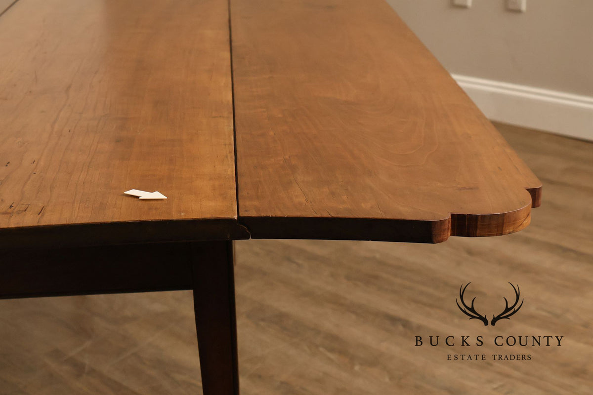 Howard Symolko Early American Style  Drop Leaf Harvest Dining Table