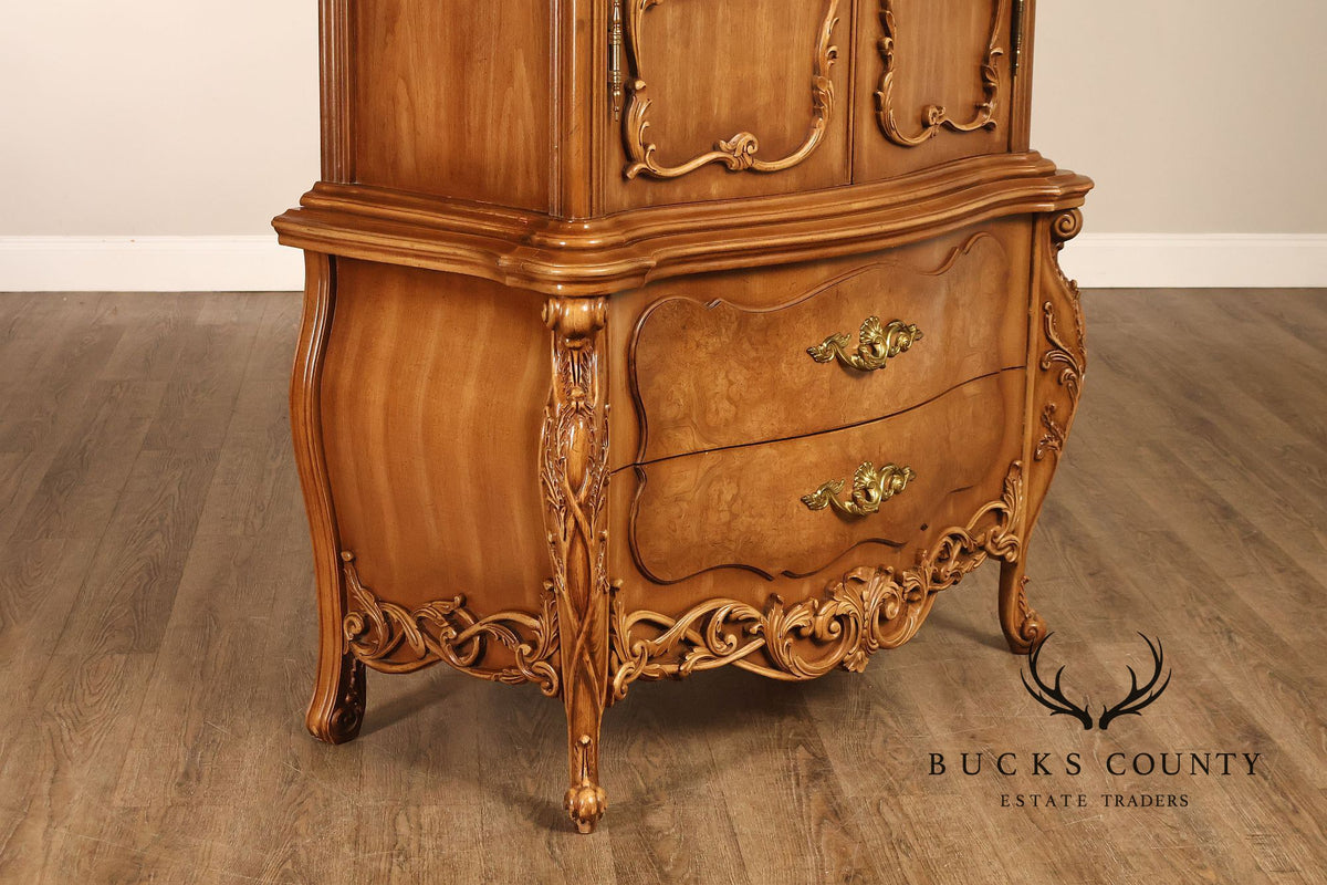 French Rococo Style Bombe Armoire Chest