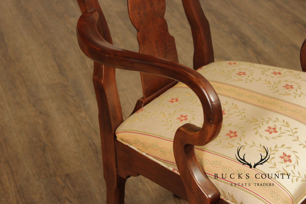 Drexel Heritage Set Of Eight Queen Anne Style Dining Chairs