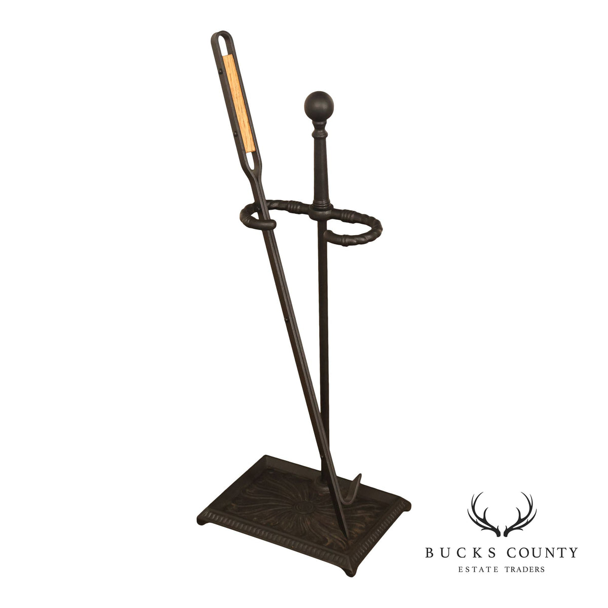 Bradley & Hubbard Fireplace Poker and Stand