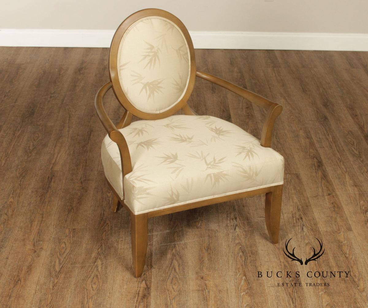 Precedent Modern Art Deco Style Giltwood Lounge Chair