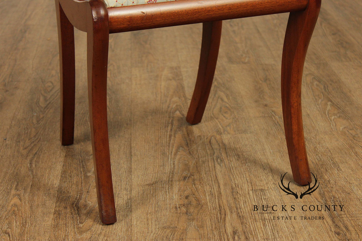 Biggs Furniture Empire Style Set of Eight Mahogany Dining Chairs