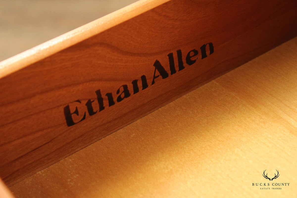 ETHAN ALLEN 'GEORGIAN COURT' QUEEN ANNE STYLE CHERRY END TABLE