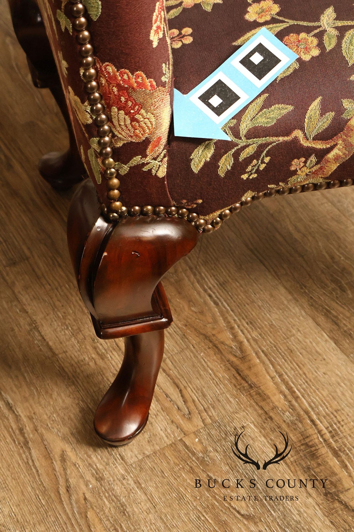 Banks Coldstone By Sarreid Set Of Six Queen Anne Style Upholstered Dining Chairs