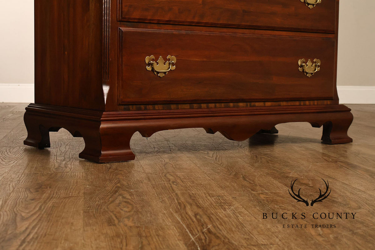 Chippendale Style Cherry Tall Chest of Drawers
