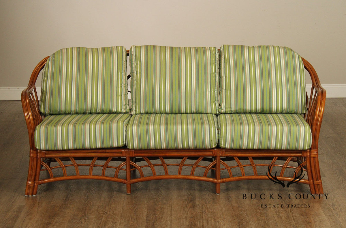South Sea 'New Kauai' Rattan Sofa With Sunbrella Cushions