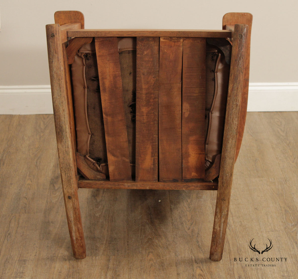 Limbert Mission Inlaid Oak Rocker
