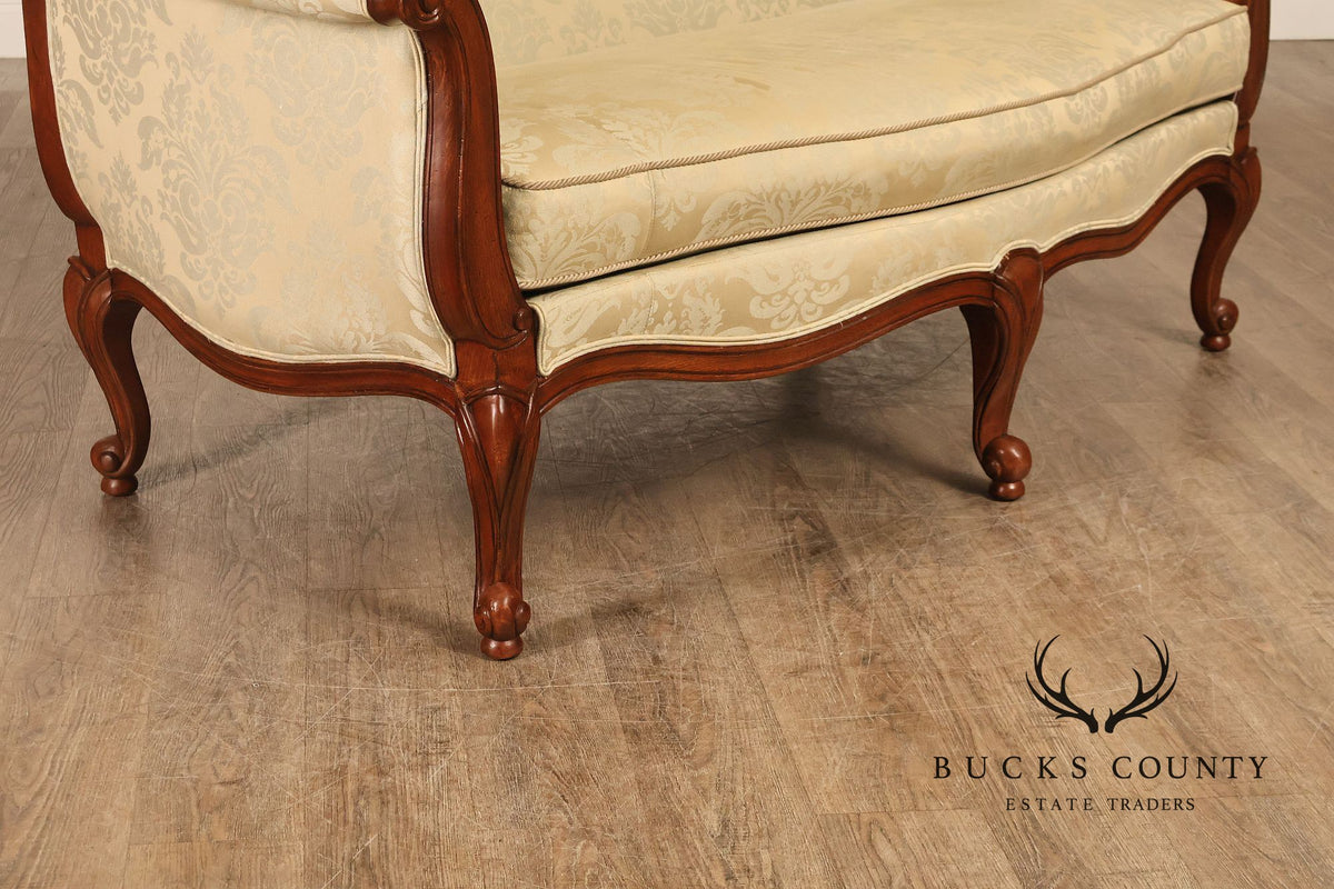 Ethan Allen French Louis XV Style Camelback Sofa