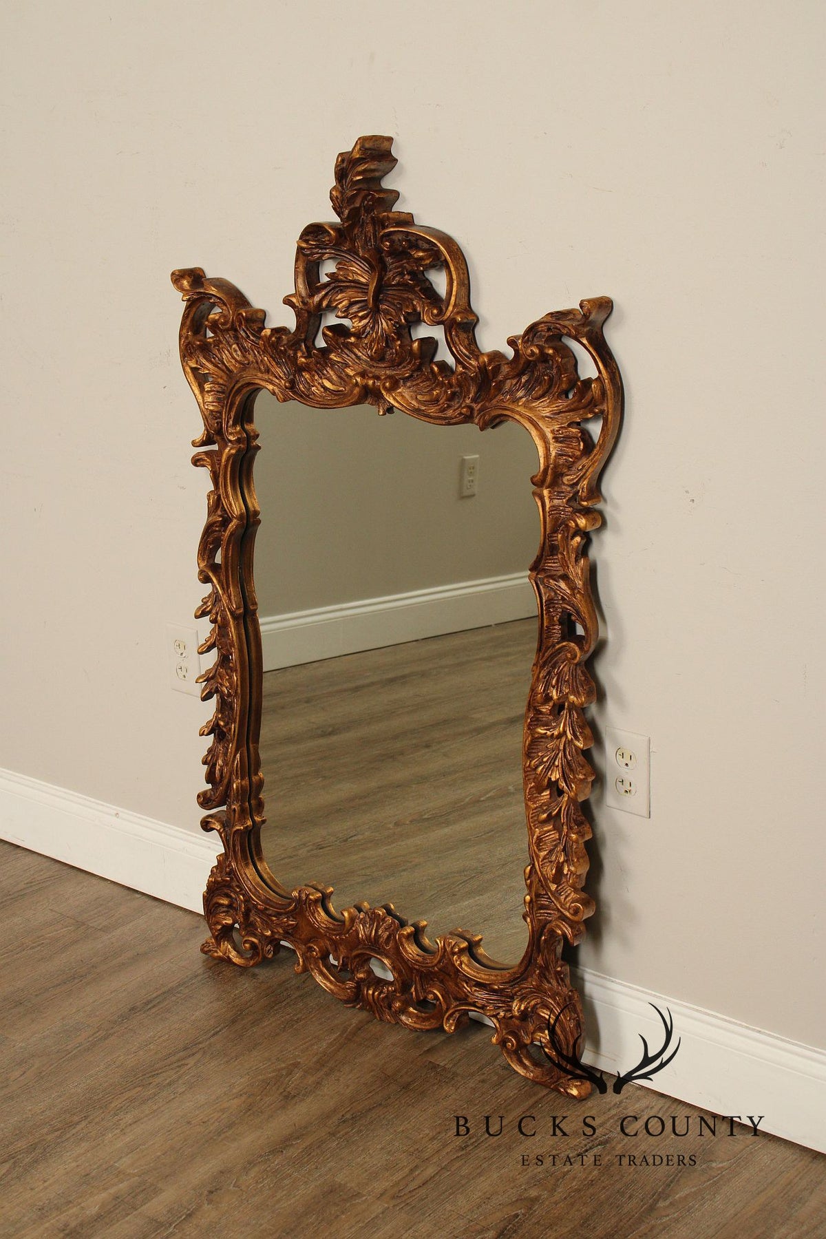 John Richard Rococo Style Gilt Carved Frame Wall Mirror