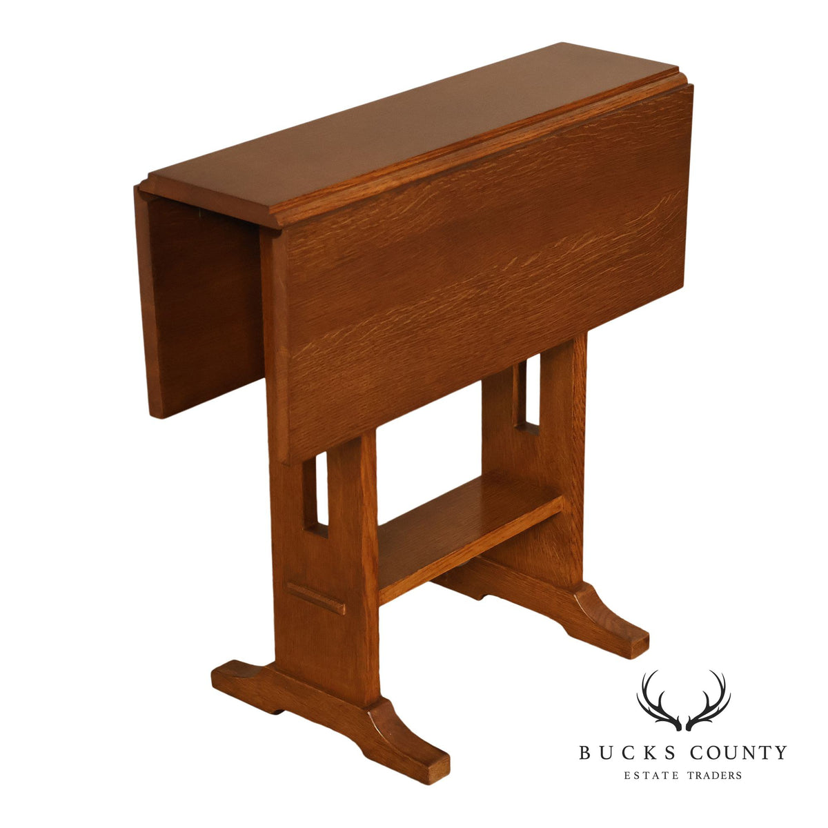 Stickley Mission Collection Oak Drop Leaf Side Table