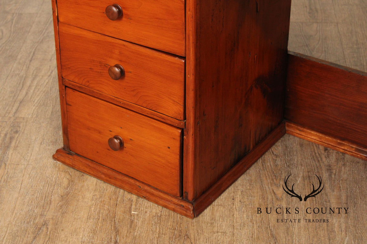 Antique Early 20th Century American Watchmaker’s Workbench With Multi Drawer Storage