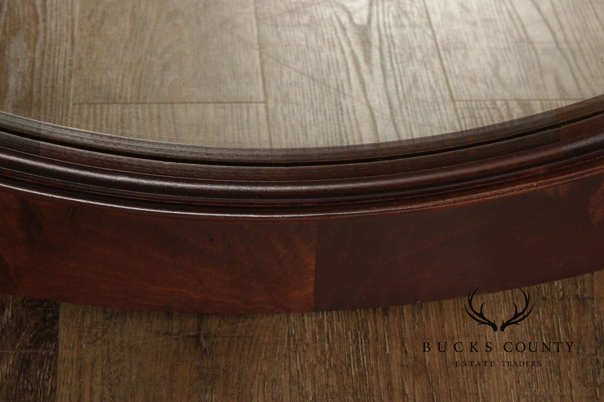 Stanley Furniture Round Mahogany Frame Wall Mirror