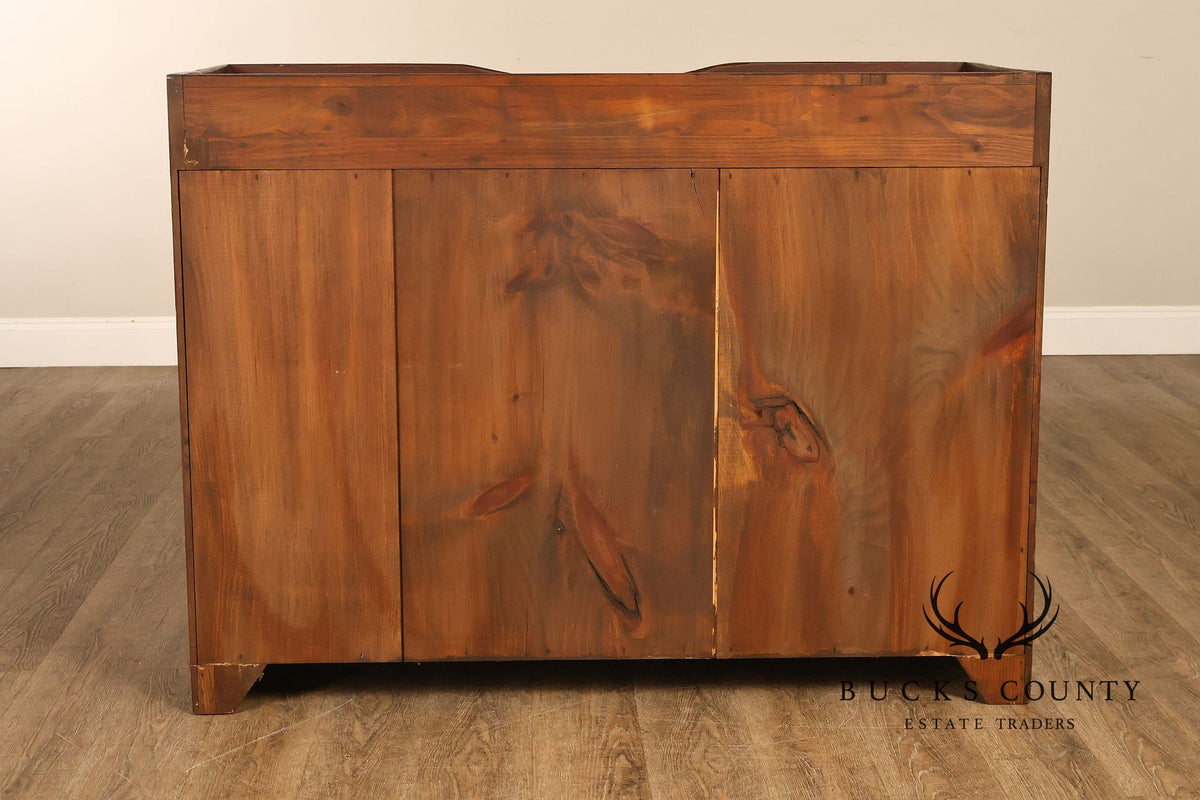 Custom Crafted Primitive Painted Pine Dry Sink Cabinet