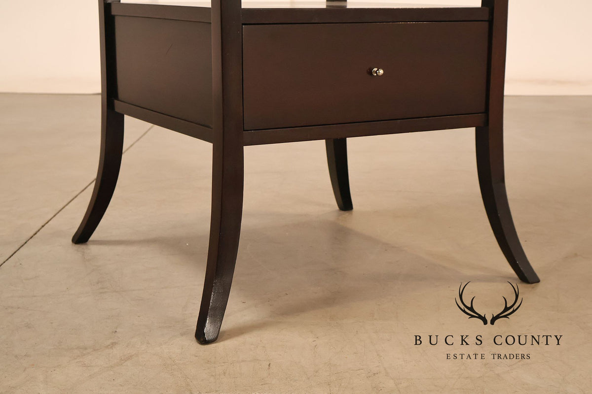 Baker Furniture Mahogany Four Tier Étagère With Drawer