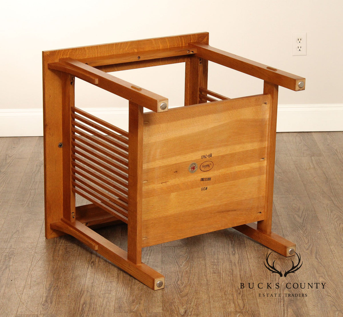 Stickley Mission Collection Oak and Glass Lamp Table