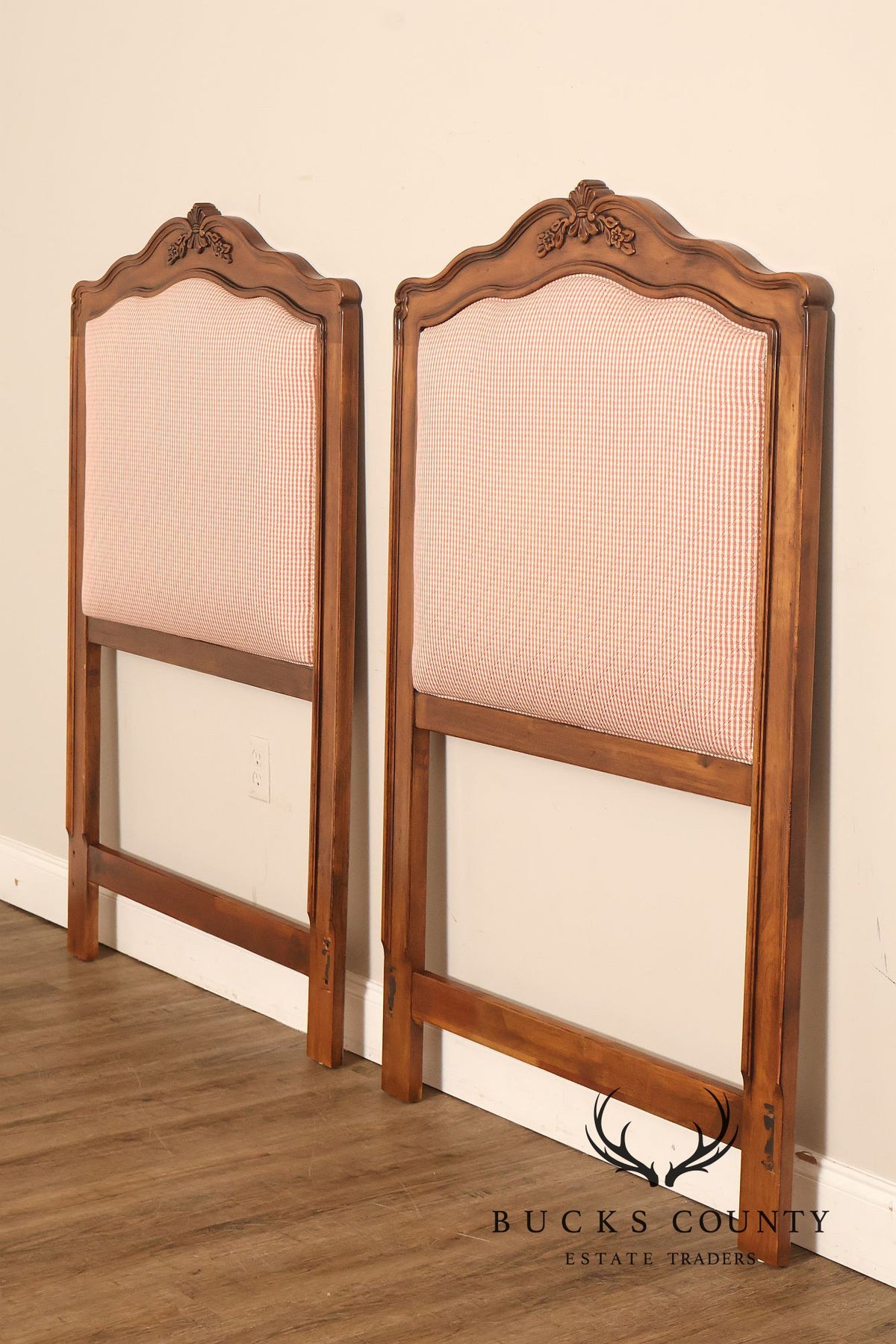 Drexel Heritage French Louis XV Style Pair of Twin Headboards