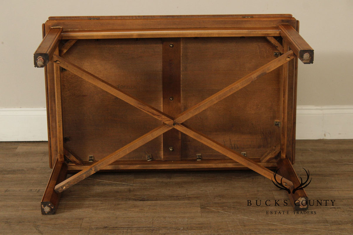 Ethan Allen 1776 Collection Chippendale Style Maple Butler’s Tray Coffee Table