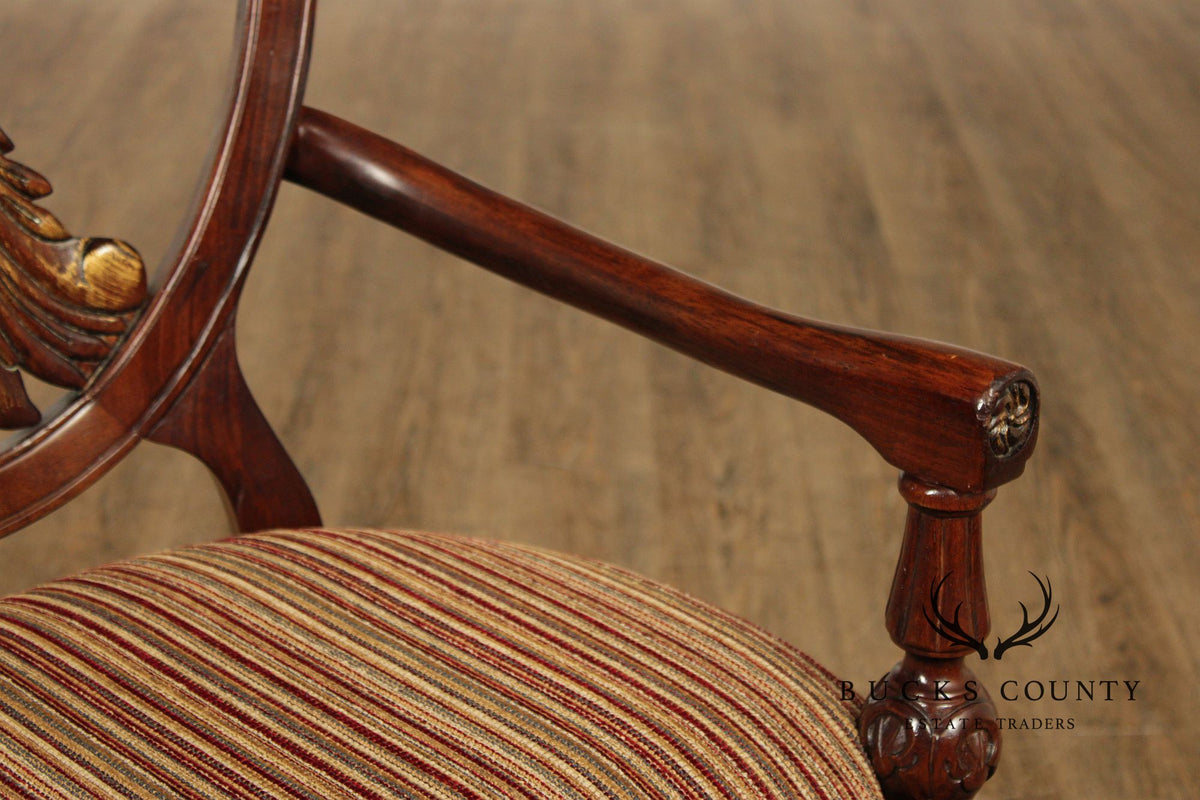 Century Furniture Set of Eight Wheat Sheaf Dining Chairs