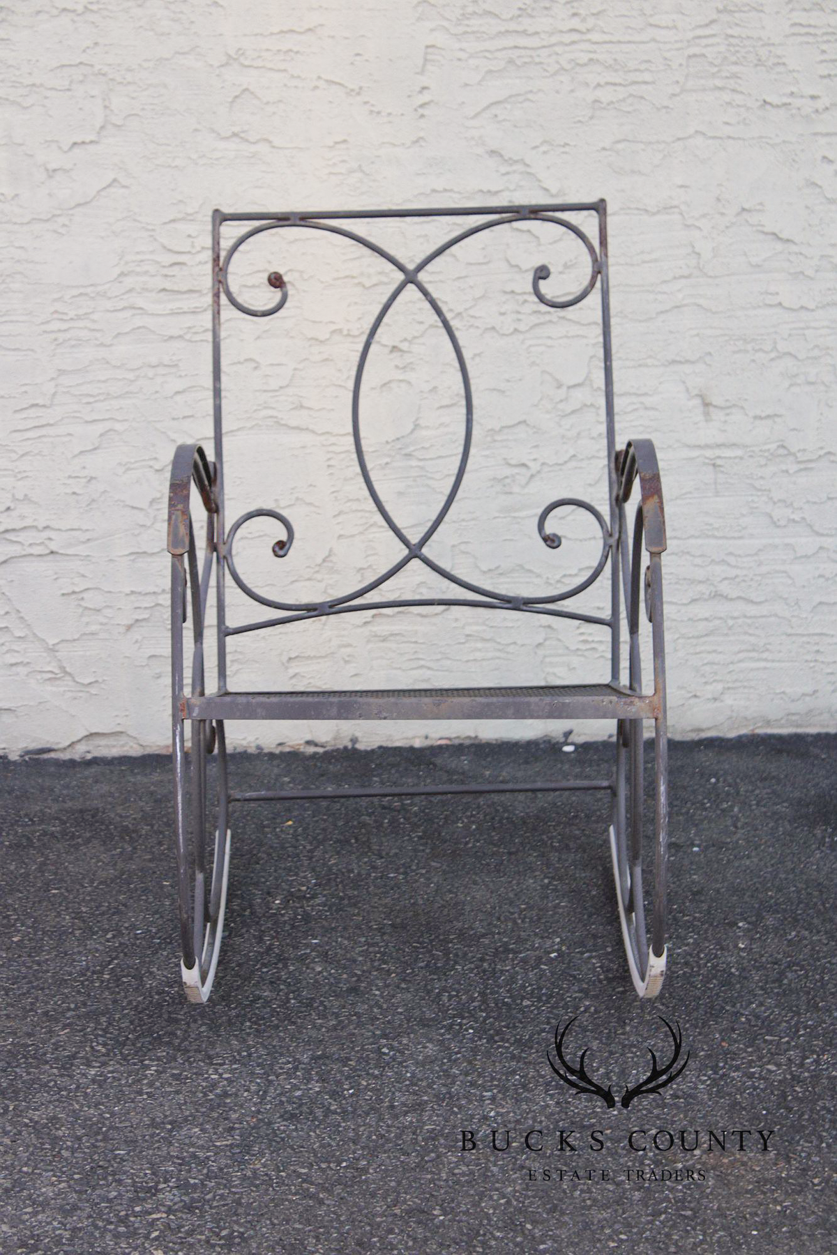 Vintage Wrought Iron Patio Rocking Chair