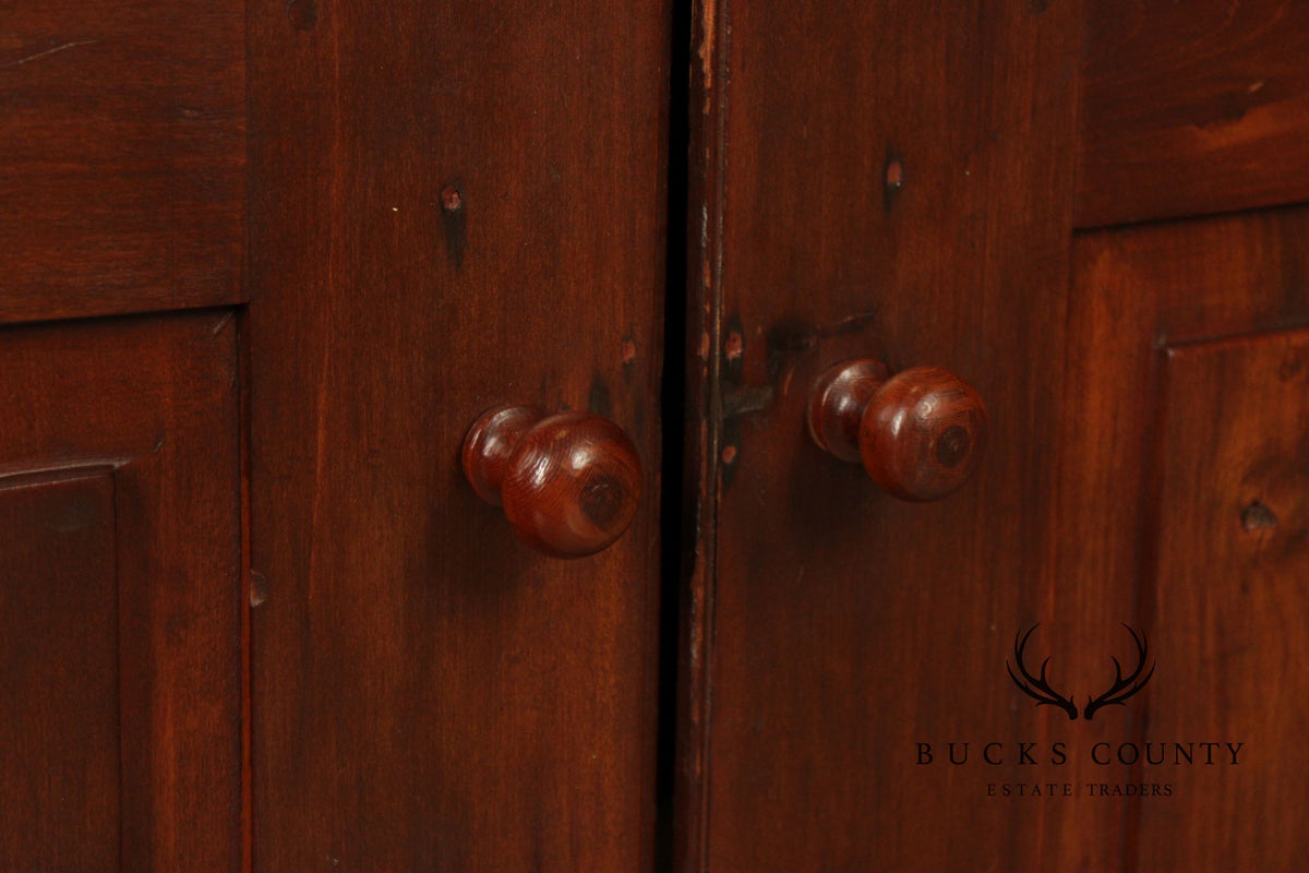 Antique Farmhouse Pine and Copper Dry Sink