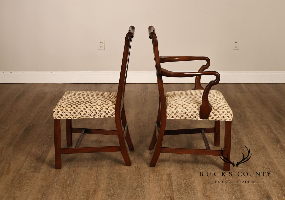 Kittinger Colonial Williamsburg Adaptation Set Of Eight Mahogany Dining Chairs
