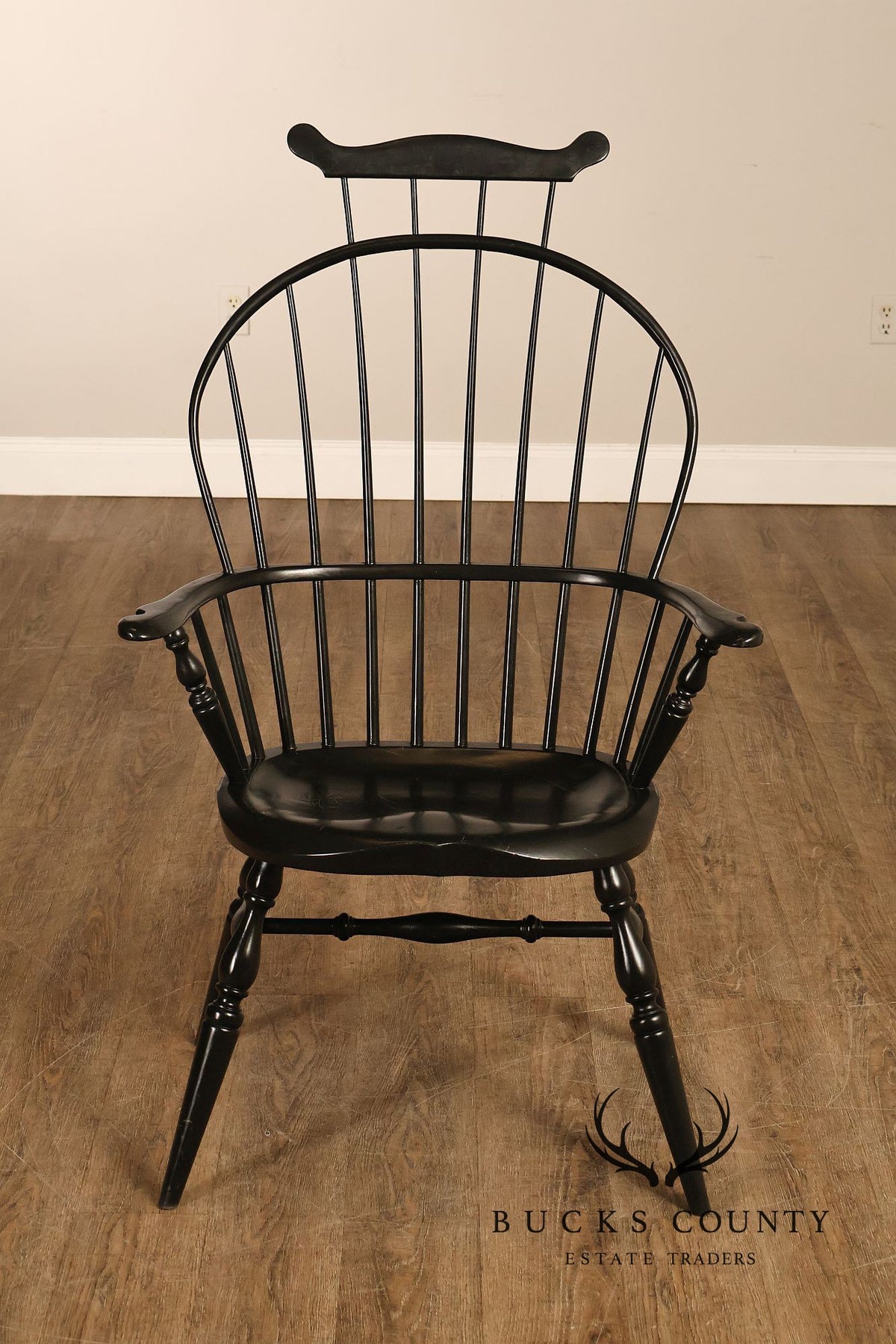 James Brown Ebonized Windsor Armchair Replica Windsor