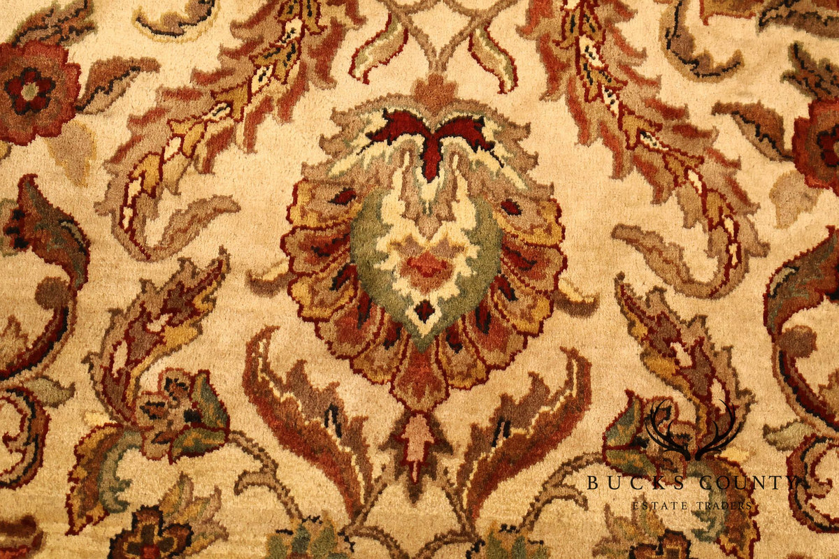 Persian Style Floral Wool Area Rug  12 inch x 15 inch 10 inch