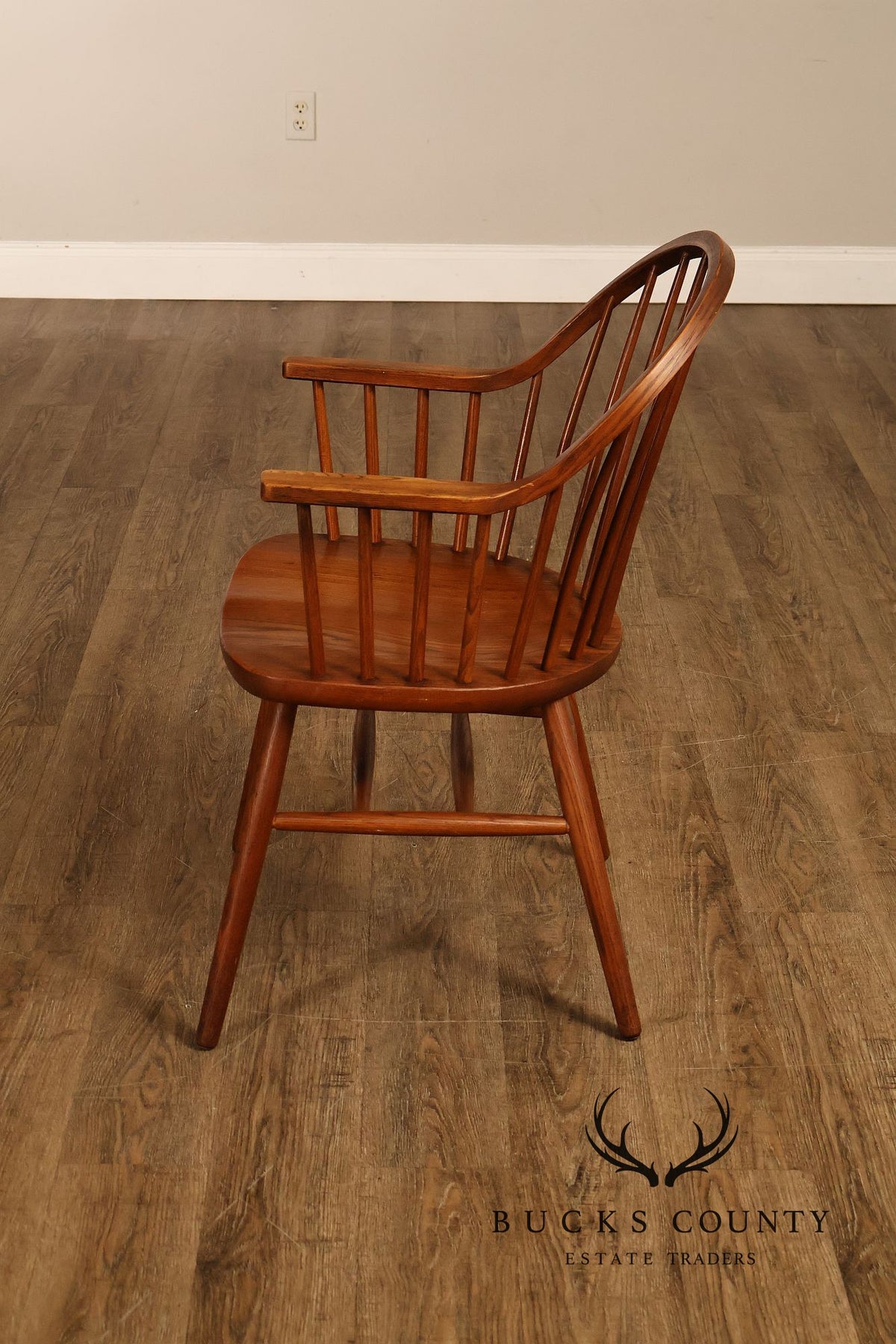 Claude Bunyard Design Set Of Four Windsor Style Oak Armchairs