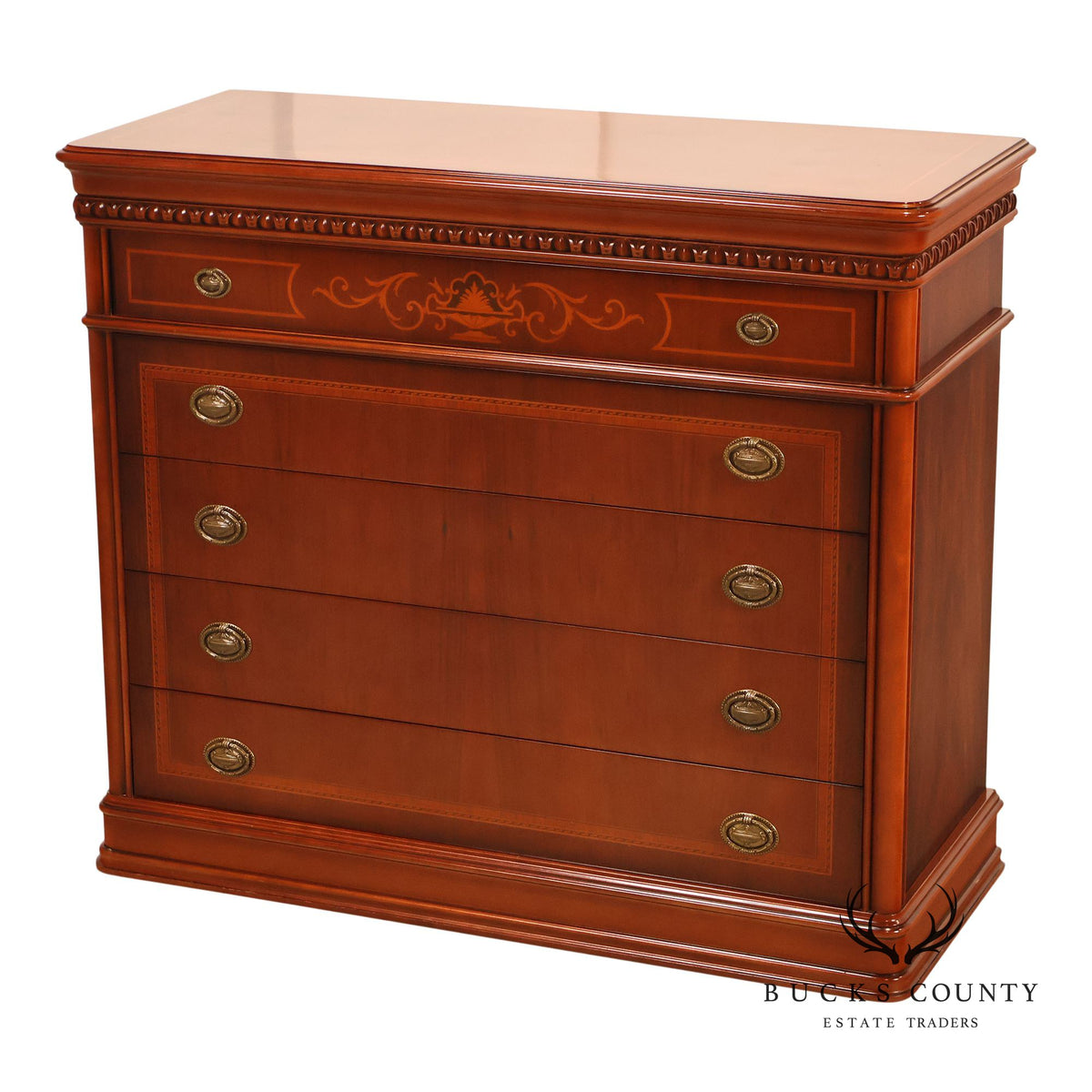Edwardian Style Inlaid Mahogany Chest of Drawers