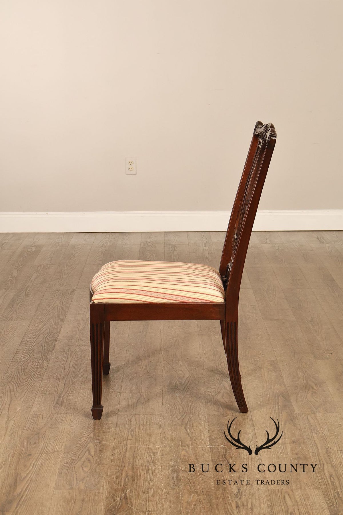 Henkel Harris Mahogany Set Of Eight Lyre Back Dining Chairs